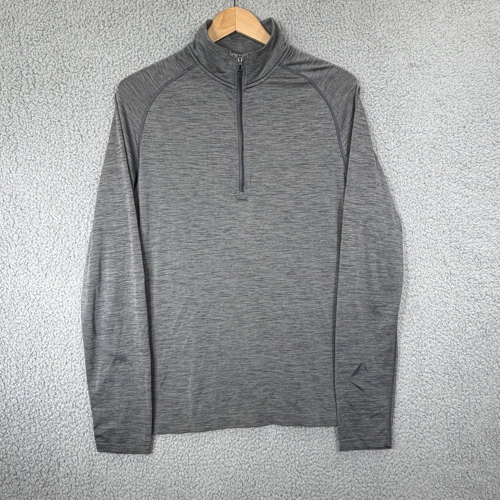Lululemon Men's 1/2 Zip Metal Vent Tech Long Sleeve Gray Shirt Medium